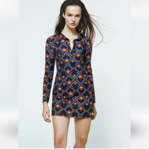 Zara Dresses & Skirts - ZARA NWT Geometric Printed Tunic Mini Dress Women's Size Small